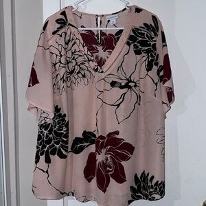 Liz Claiborne Dressy Floral Top - Size 2X